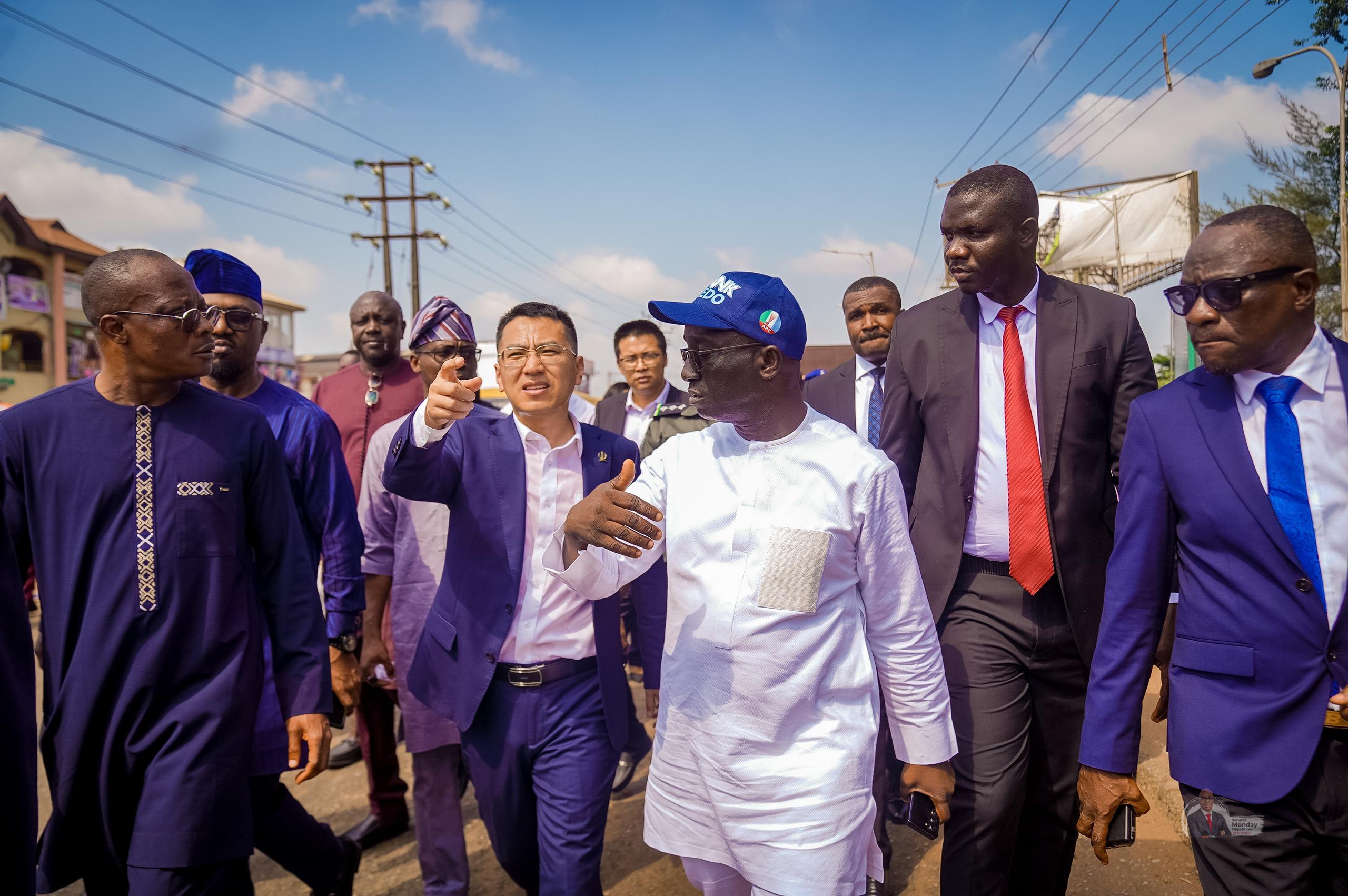 Gov. Okpebholo Inspects Failed Roads In Benin Metropolis, Orders Contractors Back To Site