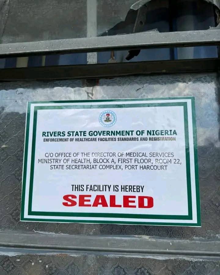 Rivers State Government Takes Stand Against Quackery, Revokes Health Facility License