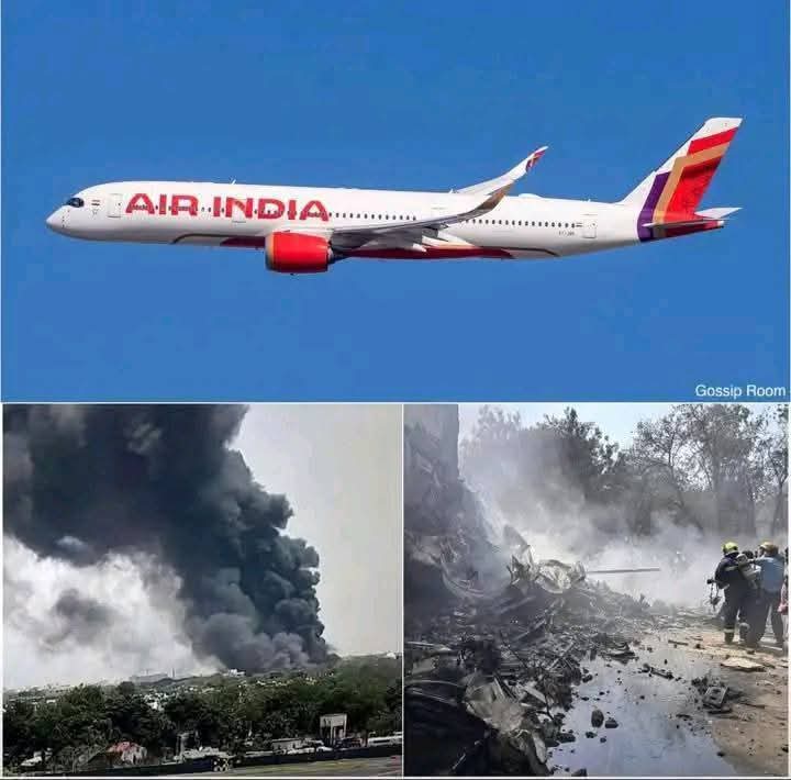 Air India Flight Crashes Near Ahmedabad Airport, Dozens Feared Dead