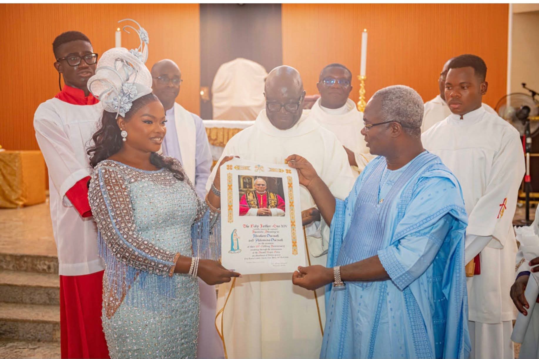 Osezuahs Celebrate 25 Years of Marriage, Receive Papal Blessing