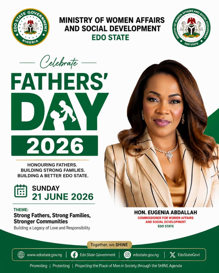 Abdallah Celebrates Resilient Fathers of Edo State, Commends Their Role in Nation Building